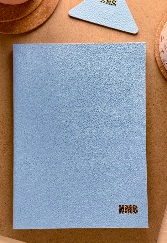 Pastel Blue B6 Faux Leather Notebook