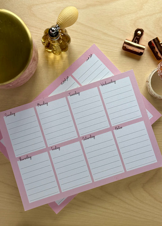 Weekly Pastel Planner Notepads