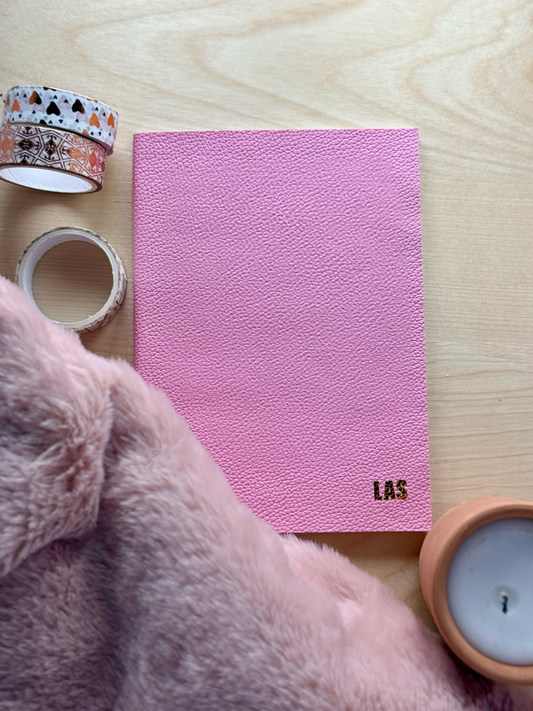 Pastel Pink B6 Faux Leather Notebook